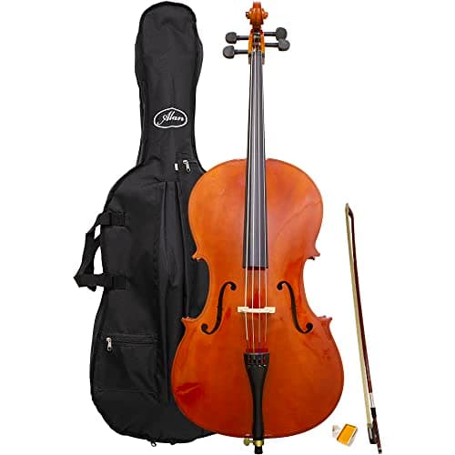 Violoncelo 3/4 AL 1210 Alan com capa e arco de breu