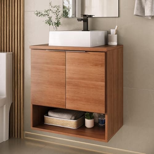Gabinete Banheiro POP 60cm (armario + cuba) (Madeirado Inteiro)