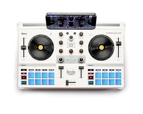 Controladora de DJ portátil Hercules DJ Control Mix Ultra para smartphones iOS/Android