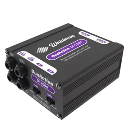 Direct Box Ativo Waldman DI-200A com 2 Canais - Caixa Preta e Cinza