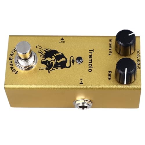Acouto Bypass do Pedal de Distorção de Guitarra - Pedal de Efeito de Guitarra de Tipo único Ajuste Preciso de Efeito Portátil de Liga de Alumínio - Distorção e Overdrive para Efeitos de (Tremolo(09))