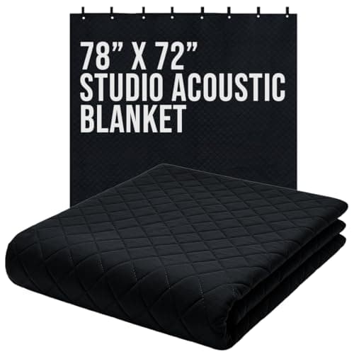 Boxer BoxerTools Grande 198.1 cm x 182.9 cm Sound Dampening Blanket Studio Series - Loops and Grommets - Fácil instalação - isolamento, bloqueador de luz, absorção de som, tratamento acústico