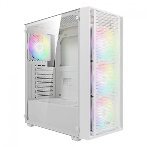 Gabinete Gamer Gamdias Aura GC2 Elite ARGB Branco com 4 fans AURA GC2 ELITE ARGB