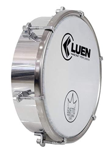 Tamborim 6" Alum - Serie Guetto 6 Afin Tarr Cromada Pele Leitosa