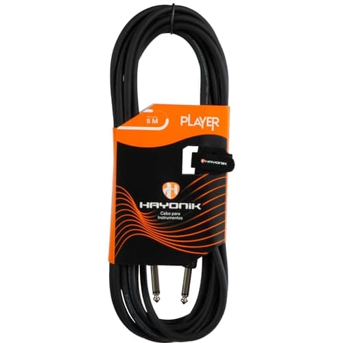Cabo para instrumentos HAYONIK 5m P10 x P10 preto
