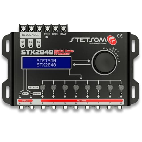 Processador de Áudio Digital Stetsom STX2848 em Preto