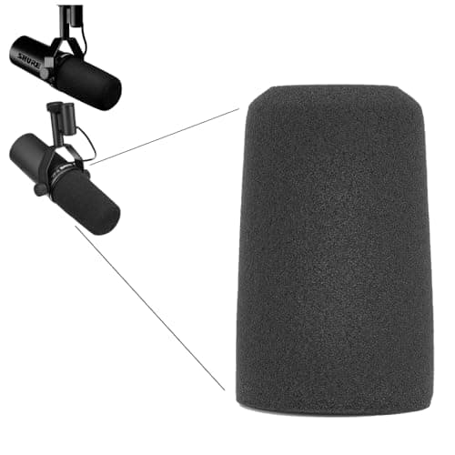 Capinha Espuma pop-filter compatível microfone SM7B SM7DB – cor preta