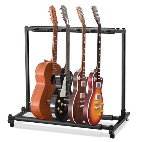 Suporte 5 Instrumentos Violao No Chao Mostruário Rack Violão Multiposição Base Guitarra Violão Baixo Guitar Stand Suporte Rack para 5 Instrumentos Violão