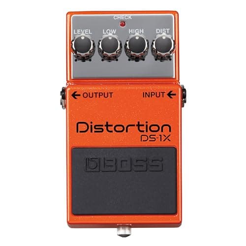 BOSS Distorção DS-1X | Pedal de efeito de guitarra avançado alimentado pela tecnologia MDP | Distorção de alta definição para músicos modernos de Crunch a Mega-Gain | Processamento potente em tempo