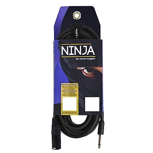 Cabo Santo Angelo Ninja NM E-20 P10 Mono/XLR Macho 10 pés/3,05 metros