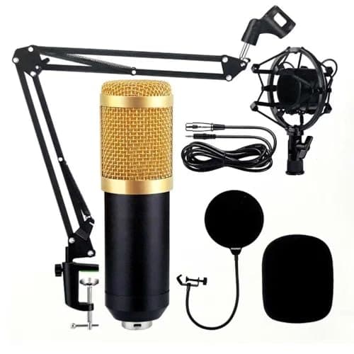 Kit Microfone Estúdio BM800 + Pop Filter + Aranha + Braço Articulado 813 - Lorben