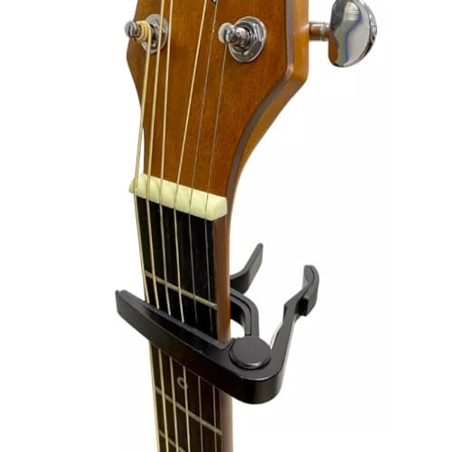 Braçadeira Capotraste Para Violão E Guitarra Preta Dolphin