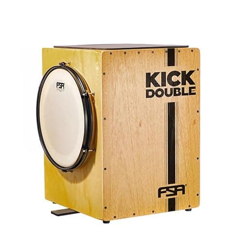 Bumbo Bateria Cajon Com Kick 2 em 1 Com Encaixe Para Pedal Versátil Portátil KICK DOUBLE NATURAL FKB02