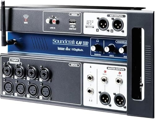 Soundcraft Mixer digital de 12 entradas com controle remoto Ui12