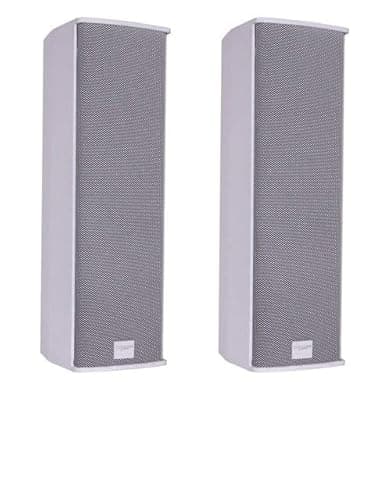 Par Caixa Line Array Ativa + Passiva C100 200wrms Brancas Igreja, Escola, Eventos