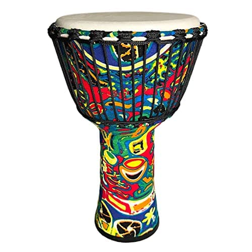 Djembe Drum Instrumentos musicais de 25,4 cm, tambores africanos adultos, presentes para músicos (Lemão)
