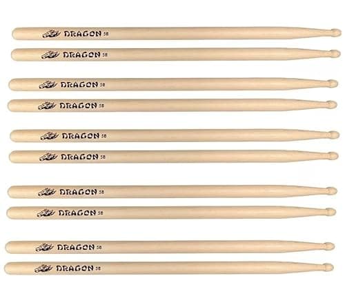 Kit 5 Pares Baqueta 5b Dr Ponta Madeira Dragon C. Ibanez