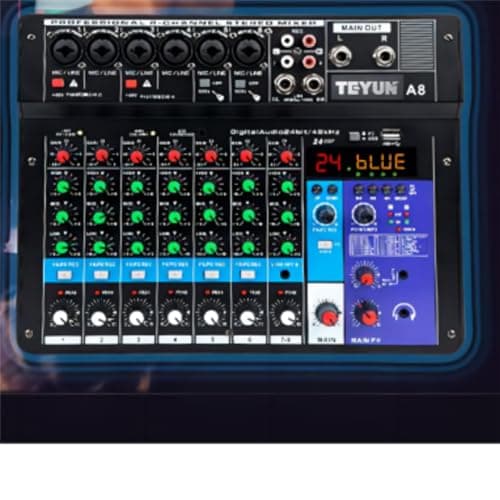 8 6 4 3 2 Canais Mesa De Som Profissional Portátil Mixers Som Mixagem Console Entrada do Computador 48V Número de Potência Transmissão ao vivo a4 a6 a8 novo (mesa de som 8 canal) loopback para DJ