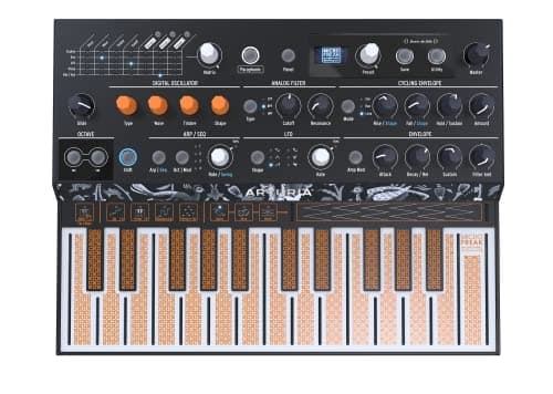 Arturia - Teclado sintetizador MicroFreak – sintetizador híbrido de 25 teclas com teclado PCB, osciladores digitais e wavetable, filtros analógicos