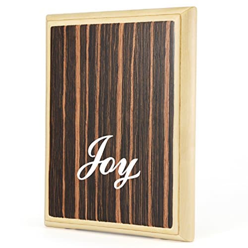 Joy Cajon Série 101 com corpo de madeira de bétula e batida de ébano com veias, mini almofada (JOY101)