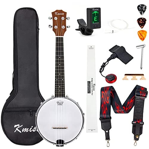 Kit de banjolele Kmise tamanho concerto com acessórios