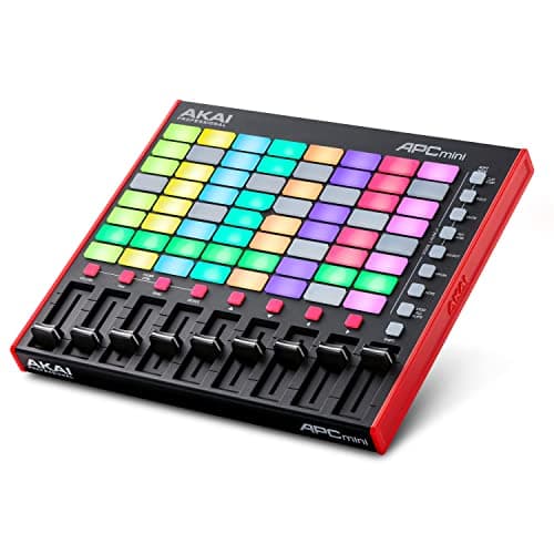 Akai Professional APC Mini MK2 - Controlador MIDI Pad USB com Ableton Live Lite, 64 Pads RGB, Modo Drum e Note e Misturador MIDI