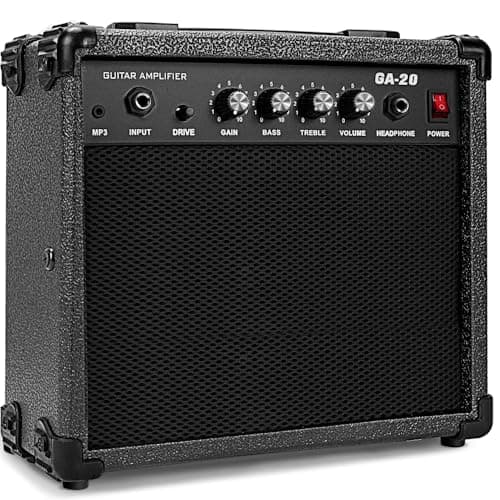 Amplificador Guitarra, Mini Amplificador Guitarra, 29 * 11 * 27CM Baixo Para Contra Baixo, Cubo para 20W de Altodesempenho (110V)