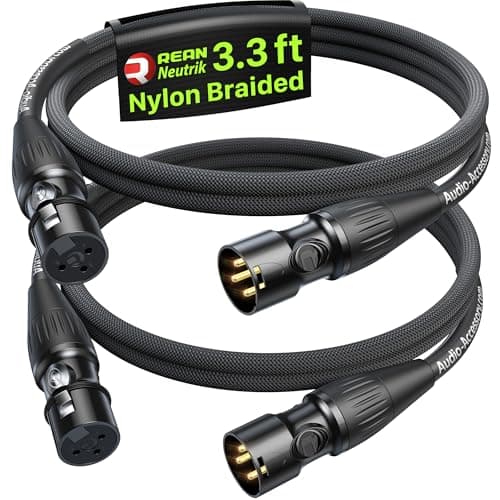 Cabo XLR Macho para Fêmea Neutrik 1 Metro Preto