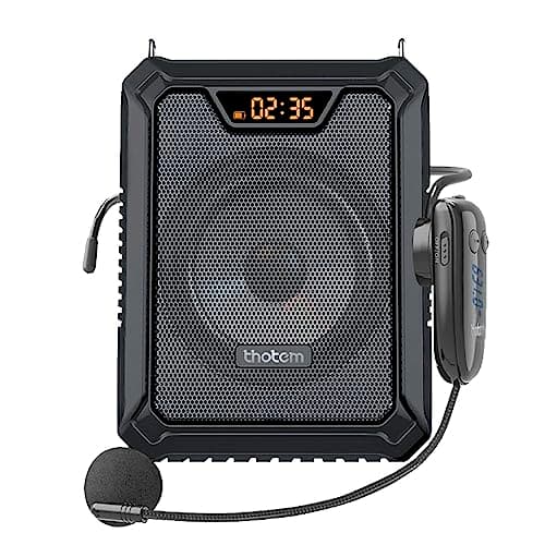 Amplificador Profissional Portátil de Voz THOTEM A20, 25W com Microfone e Fones de Ouvido