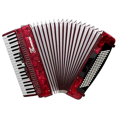 Thommasi Acordeon 120 Baixos 41 Teclas TA 12009 Vermelho com Bag e Correias