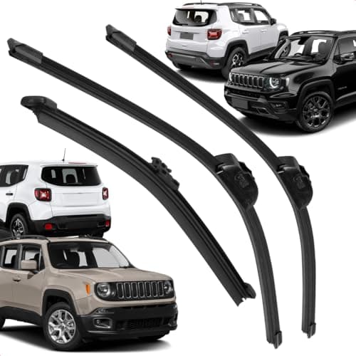 Kit Completo 3 Palhetas Limpador Parabrisa Silicone Renegade 2016 a 2026