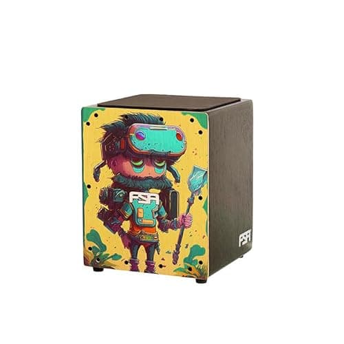 Cajon FSA Instrumento de Percussão Profissional Feito à Mão - Graves Profundos, Som de Caixa Nítido, Madeira Brasileira, Design Ergonômico de Inclinação FSA KIDS FK18 SKIN