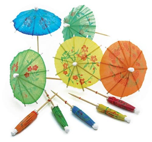 Norpro, Pacote com 24 palhetas decorativas multicoloridas, 10 cm