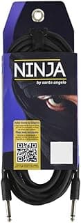 Cabo de guitarra Ninja Cable 0,20 mm P10/P10 3,05 metros preto Santo Angelo