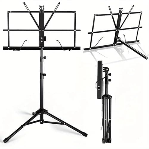 Estante Partitura Pedestal Musical Dobrável Tripé Apoiador