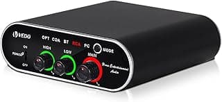 Amplificador de Áudio VEDO X200, Preto, 2x150W, Bluetooth 5.0, Entradas Óptica/Coaxial/RCA/PC