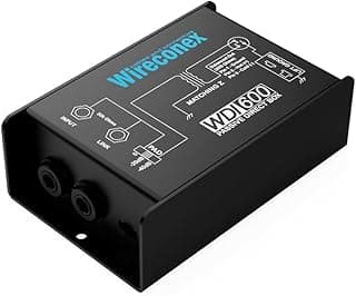 Caixa preta Wireconex WDI600 com diagrama de conexão frontal