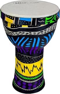 Djembe Sawtooth 15,24 cm com decoração colorida