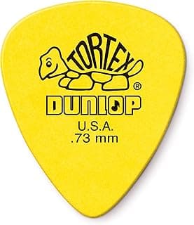 Palheta de guitarra amarela Dunlop Tortex Standard 0,73 mm