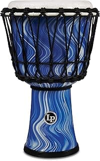 Djembe azul e branco da Latin Percussion, 17,78 cm