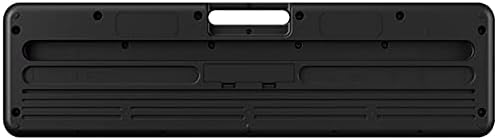Parte inferior do teclado Casio Casiotone CT-S200BKC2 com alça embutida para transporte.