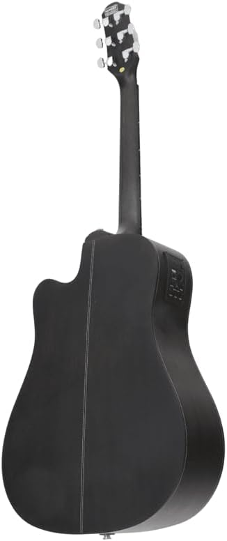 Violão Strinberg SD200C folk eletroacústico cutaway na cor tabaco visto por trás
