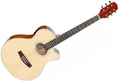 Violão Giannini GSF-1D com corte natural, corpo em madeira clara, visto em ângulo inclinado