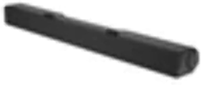 Sound bar Dell AC511M preta para computador, vista em ângulo superior com fundo branco.
