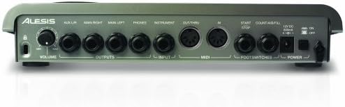 Conexões traseiras da bateria eletrônica Alesis SR-18 com entradas e saídas diversas