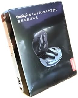 Caixa do Lenovo thinkplus Live Pods GM2 Pro mostrando fones de ouvido sem fio e estojo carregador na embalagem