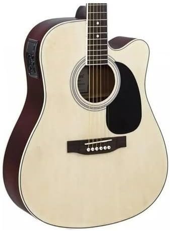 Violão Giannini GDC-1 CEQ NS elétrico aço Dreadnought satinado com captador e controle lateral