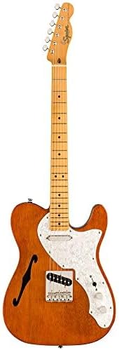 Guitarra Squier Classic Vibe '60s Telecaster Thinline com corpo semi-hollow vintage-tintado, escudo perolado branco, braço e escala maple.