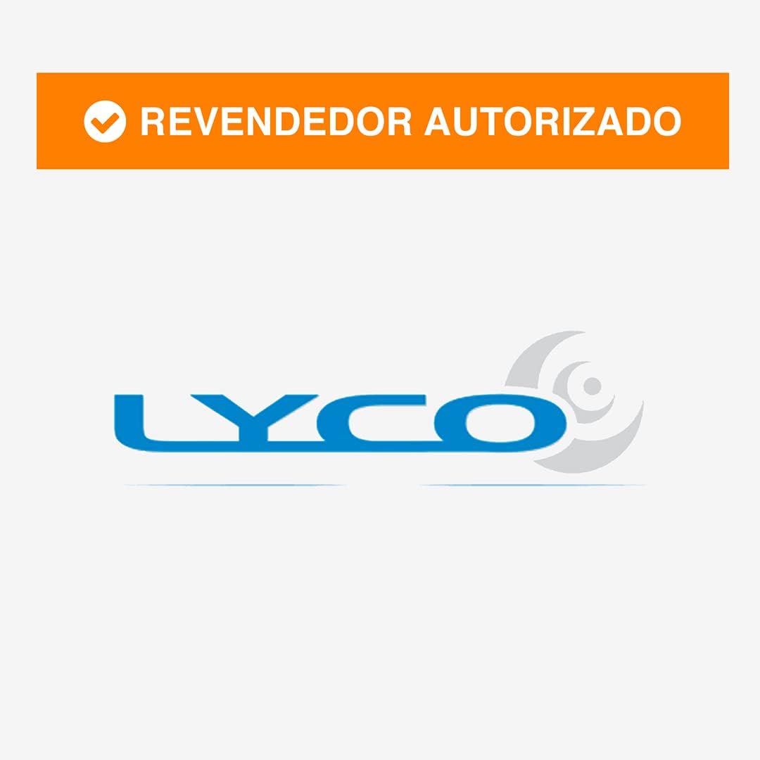 Selo de Revendedor Autorizado Lyco com logo azul e faixa laranja.