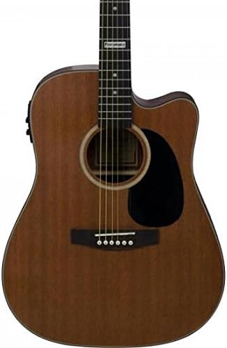 Violão eletroacústico Giannini GF1D CEQ WS em sapele com cutaway, acabamento natural fosco